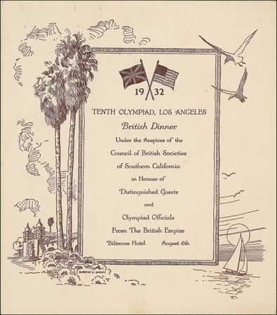 Lot #978 Carole Lombard and Leslie Howard: Pass the salt: Lombard and Howard dine in honor of the Olympics - Image 2