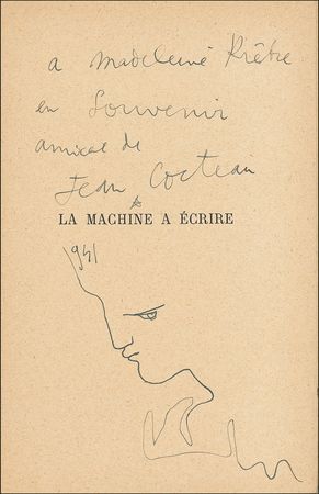Lot #486 Jean Cocteau: With an original sketch - Image 1