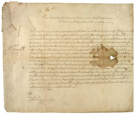 Lot #230 Benjamin Franklin Signed Document - Image 1