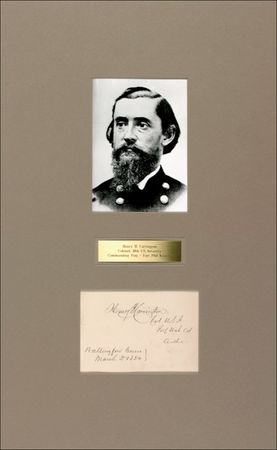 Lot #318 Henry B. Carrington Signature - Image 1