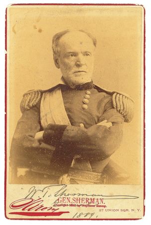 Lot #352 William T. Sherman: Twice-signed Sherman Sarony photo - Image 2