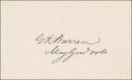 Lot #366 Gouverneur K. Warren Signature - Image 1