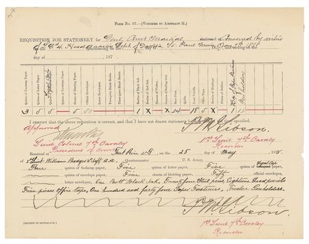 Lot #329 Francis M. Gibson Signed Document - Image 1
