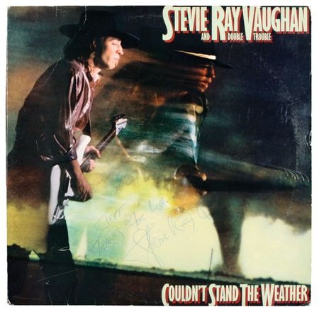 Lot #744 Stevie Ray Vaughan: Vaughan signs his sophomore effort - Image 1