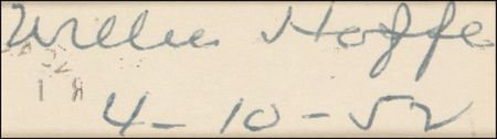 Lot #1279 Willie Hoppe Signature - Image 2