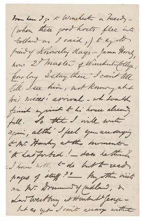Lot #513 Edward Lear: “THE LORD FORBID!”: Amusing letter, signed with a “pig,” from master of nonsense EDWARD LEAR - Image 1