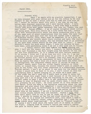 Lot #826 Noel Coward: “I play an elderly, drunk, queer, masochist ... no cracks about type-casting!” - Image 1