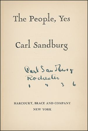 Lot #543 Carl Sandburg Book - Image 1