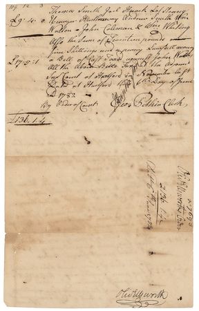 Lot #225 Oliver Ellsworth and Jedediah Huntington Signed Document - Image 2