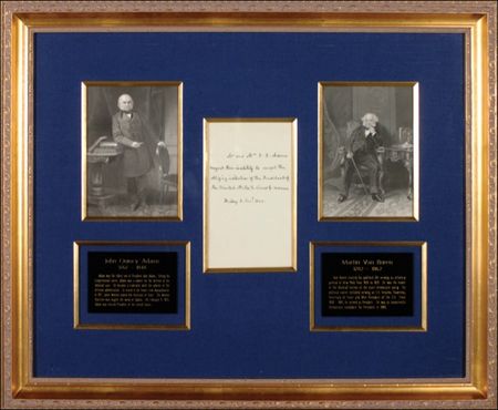 Lot #5 John Quincy Adams: ONE PRESIDENT TURNS DOWN