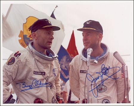 Lot #402 Buzz Aldrin and James Lovell Group Lot - Image 1