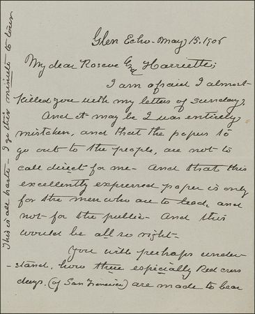 Lot #190 Clara Barton: “These especially Red Cross days ... are made to bear a little heavily on me” - Image 1