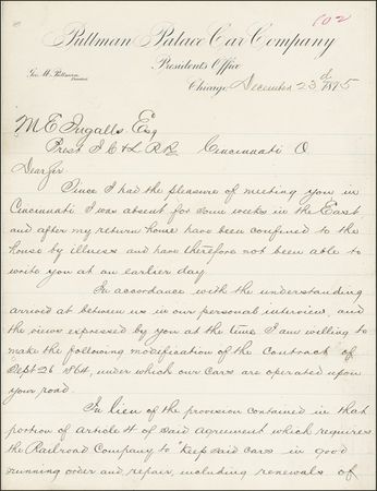 Lot #288 George W. Pullman: The invention that made him a millionaire: “The Pullman Company will make all necessary renewals and repairs to said cars” - Image 3