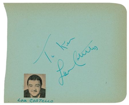 Lot #753 Abbott and Costello Signature - Image 1