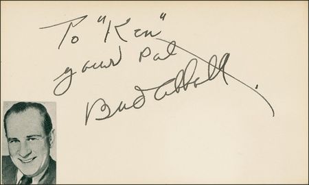 Lot #753 Abbott and Costello Signature - Image 2