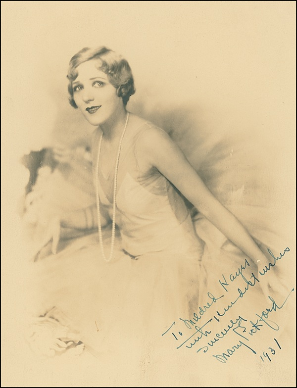 Lot 1041 Mary Pickford Signed Photograph