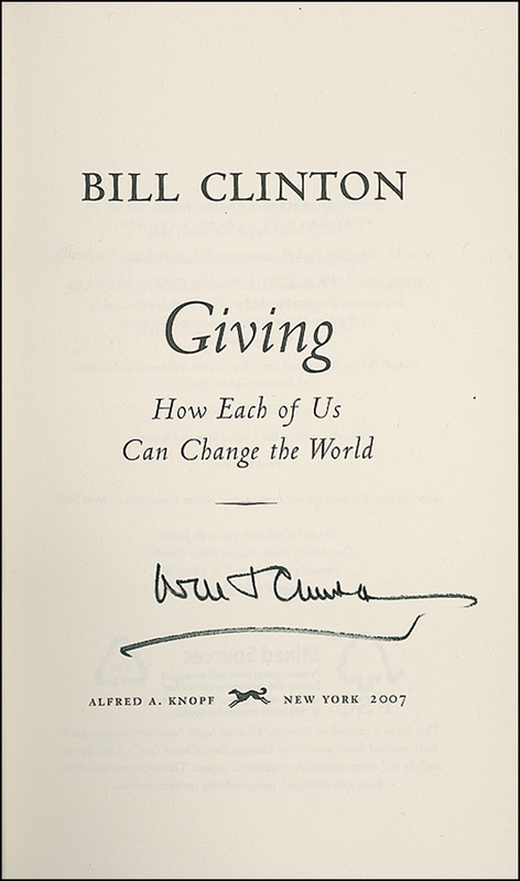 Lot 25 Bill Clinton Book