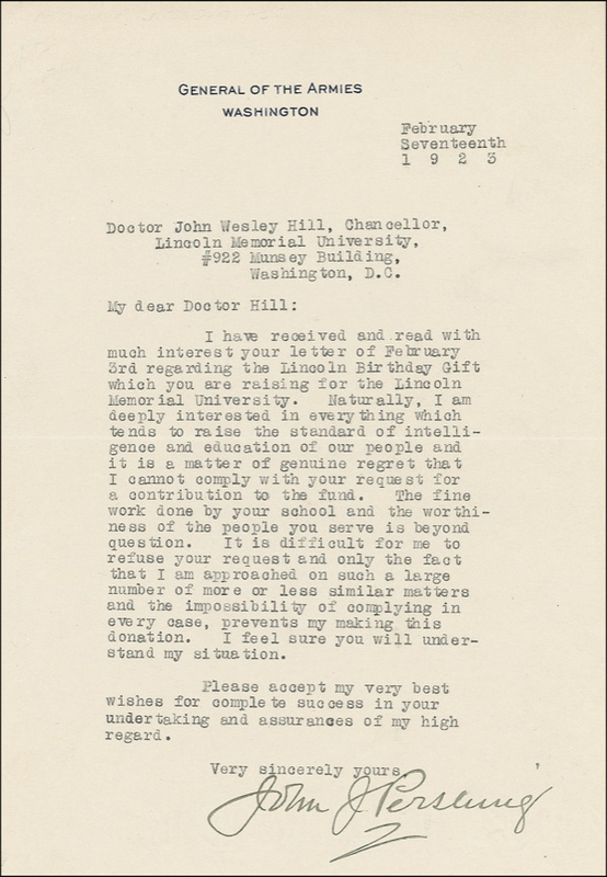 Lot 356 John J. Pershing: Tapped out