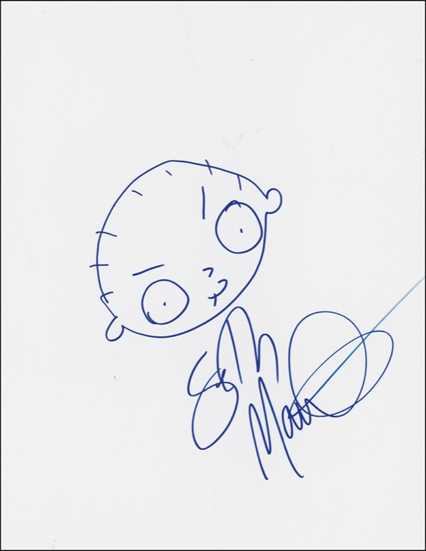 Lot 588 Seth McFarlane Sketch