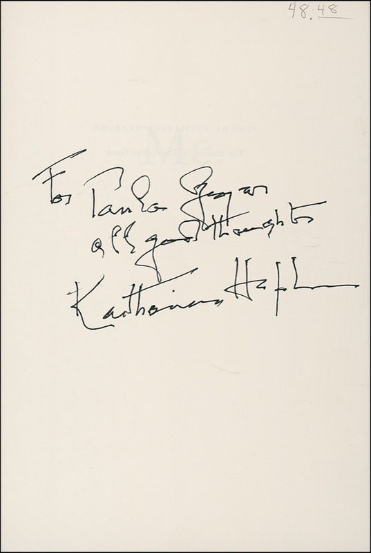 Lot 933 Katharine Hepburn Book