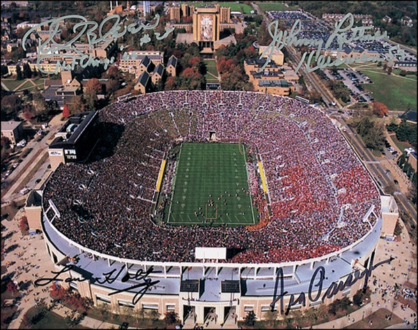 Lot 1331 Notre Dame Signed Photograph