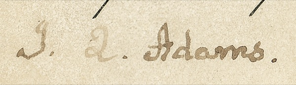 Lot 2 John Quincy Adams Signed Document