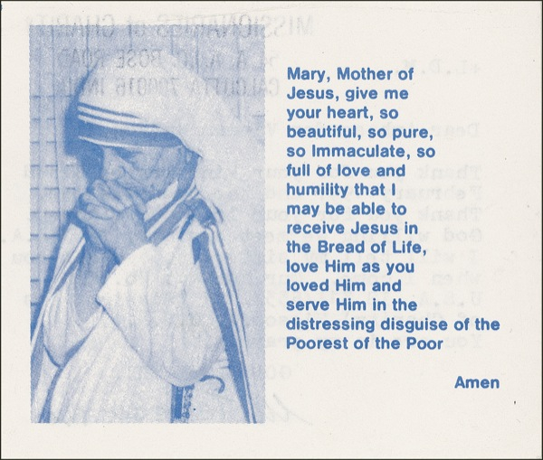Lot 260 Mother Teresa Typed Letter Signed