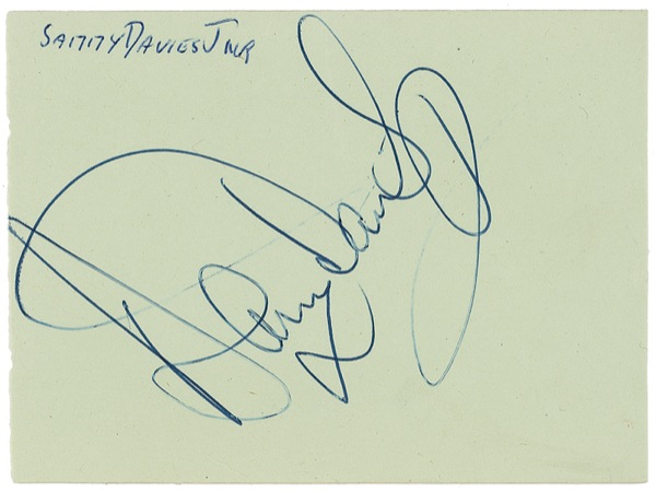 Lot 865 Sammy Davis, Jr Signature
