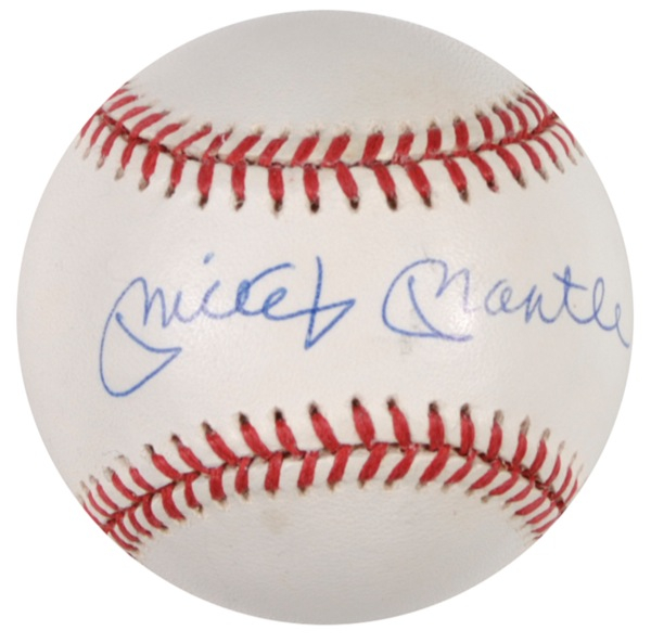 Lot 1289 Mickey Mantle Baseball