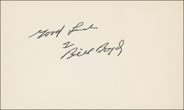 Lot 828 William ?Hoppy? Boyd Signature