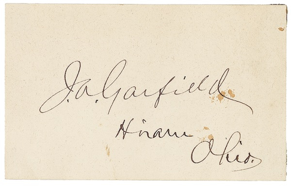 Lot 55 James A. Garfield Signature
