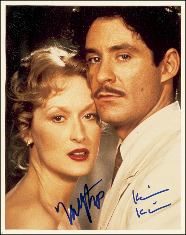 Lot 1088 Meryl Streep and Kevin Kline Signed Photograph