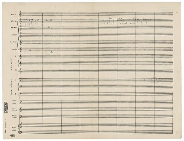 Lot 651 John Coltrane: Coltrane musical manuscript and sketches