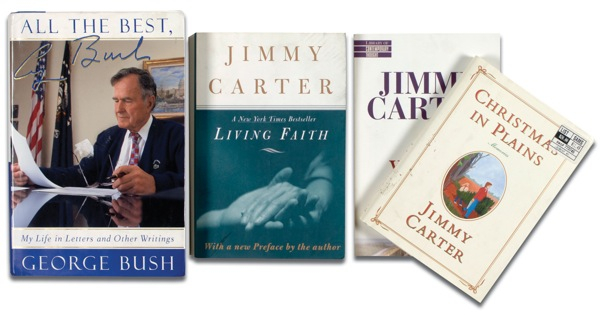 Lot 10 Jimmy Carter and George Bush Group Lot