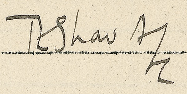 Lot 516 T. E. Lawrence Signed Document