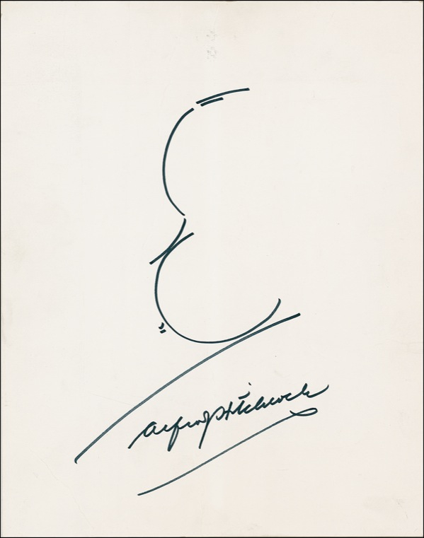 Lot 939 Alfred Hitchcock Sketch