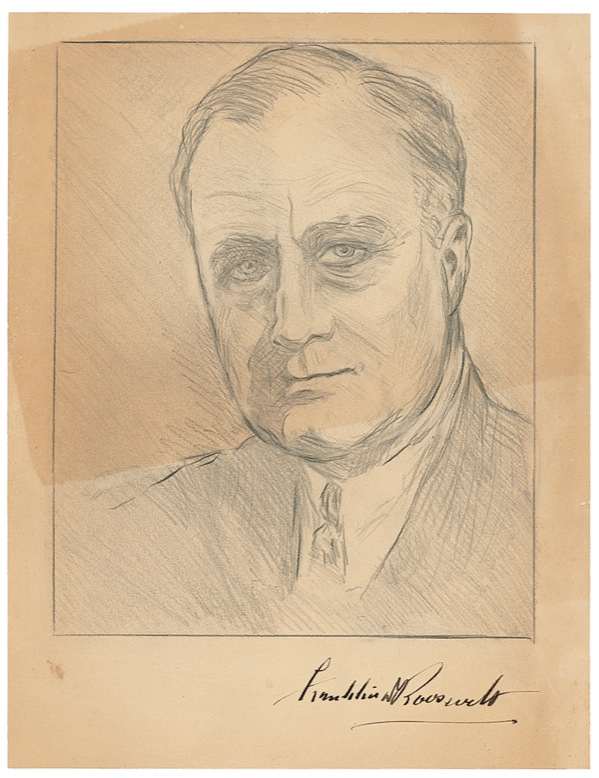 Lot 126 Franklin D. Roosevelt Drawing