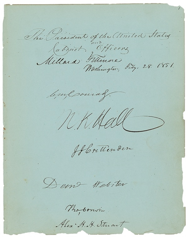 Lot 49 Millard Fillmore Signature