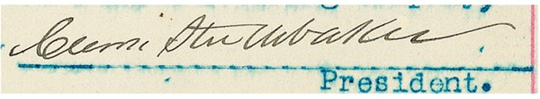 Lot 283 Clement Studebaker Signed Document