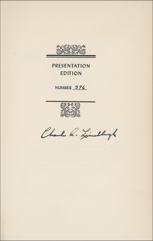 Lot 446 Charles Lindbergh Book