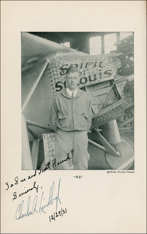 Lot 447 Charles Lindbergh: ?The famous flier?s own story?