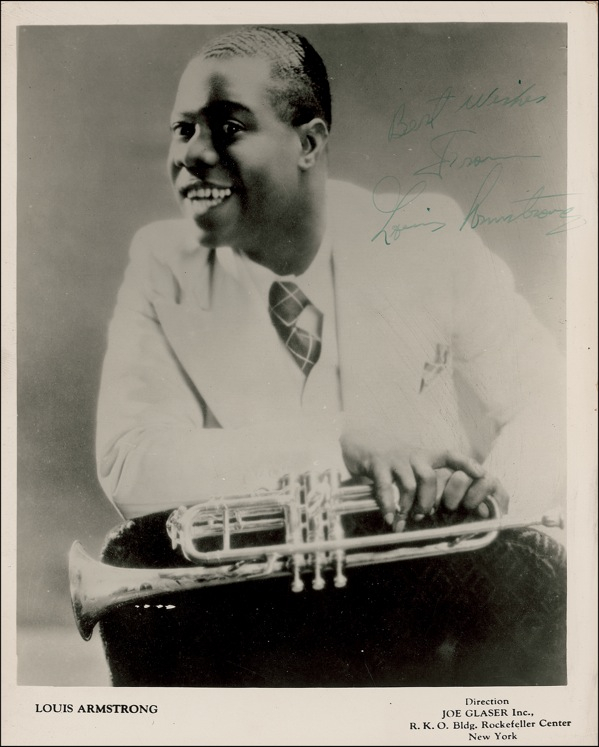 Lot 606 Louis Armstrong Signed Photograph