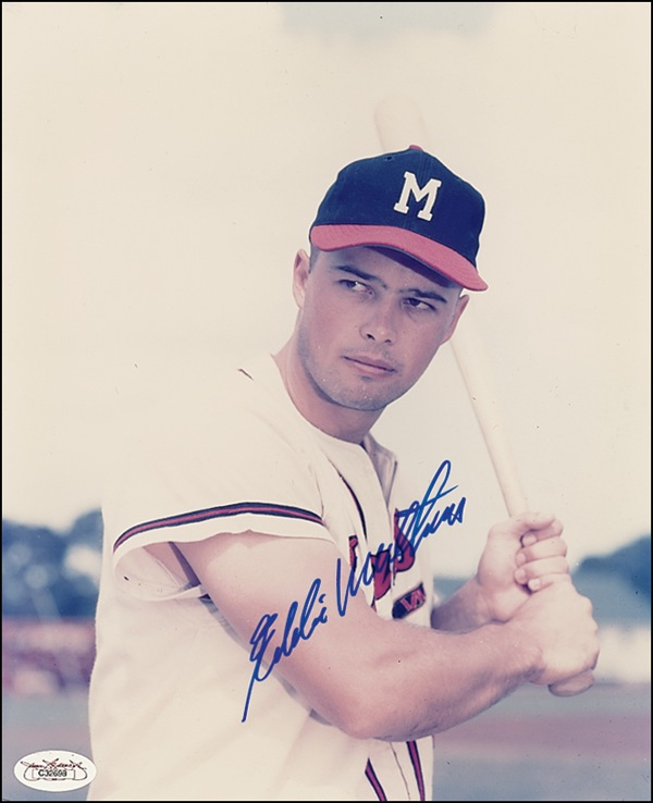 Lot 1301 Eddie Mathews Signed Photograph