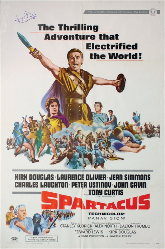 Lot 878 Kirk Douglas Poster