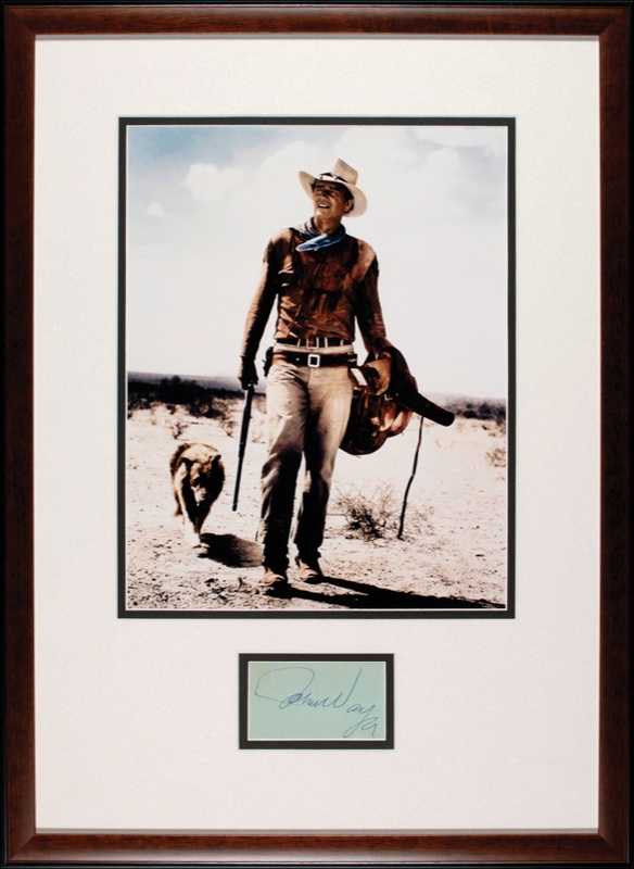 Lot 1107 John Wayne Signature