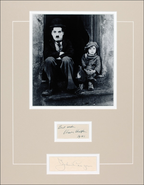 Lot 847 Charlie Chaplin and Jackie Coogan Signature