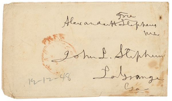 Lot 282 Alexander Stephens Free Frank