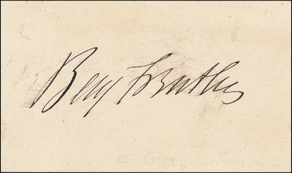 Lot 309 Benjamin F. Butler Signature