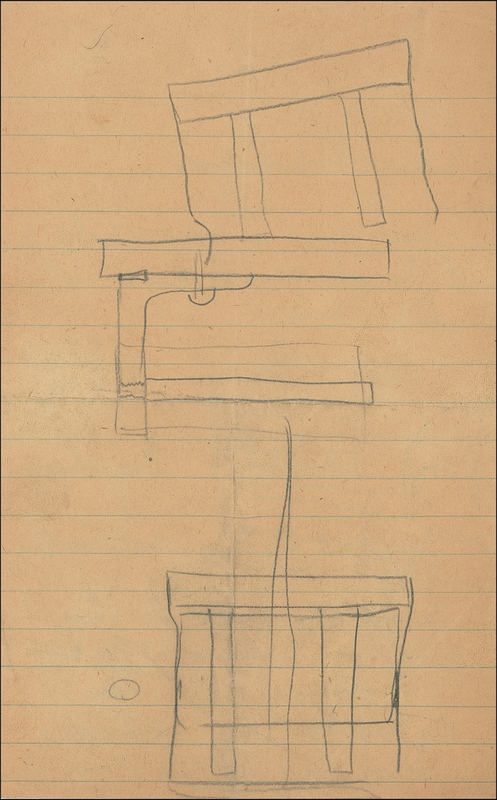 Lot 203 Thomas Edison: Edison sketches ?Big wheels not touching?