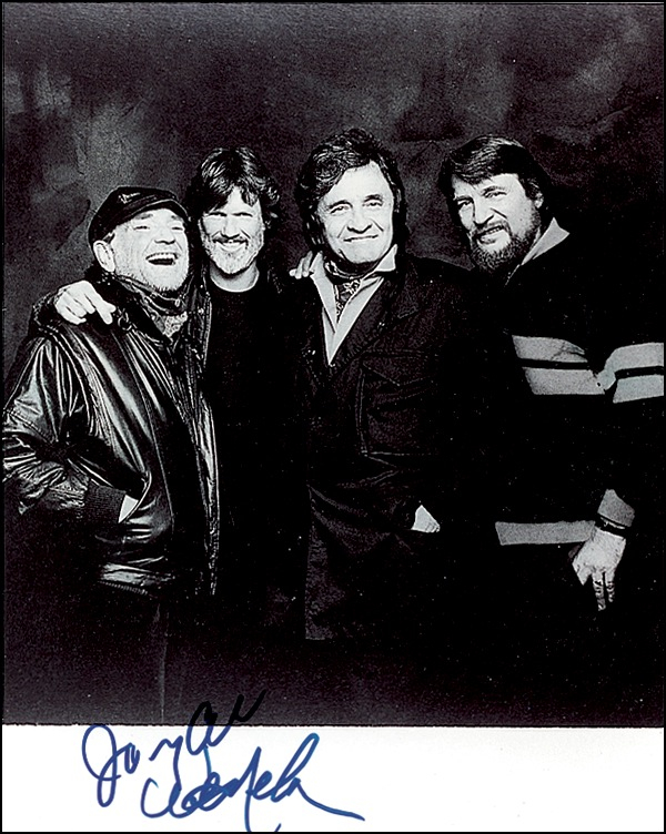 Lot 638 Johnny Cash and Willie Nelson Signed Photograph